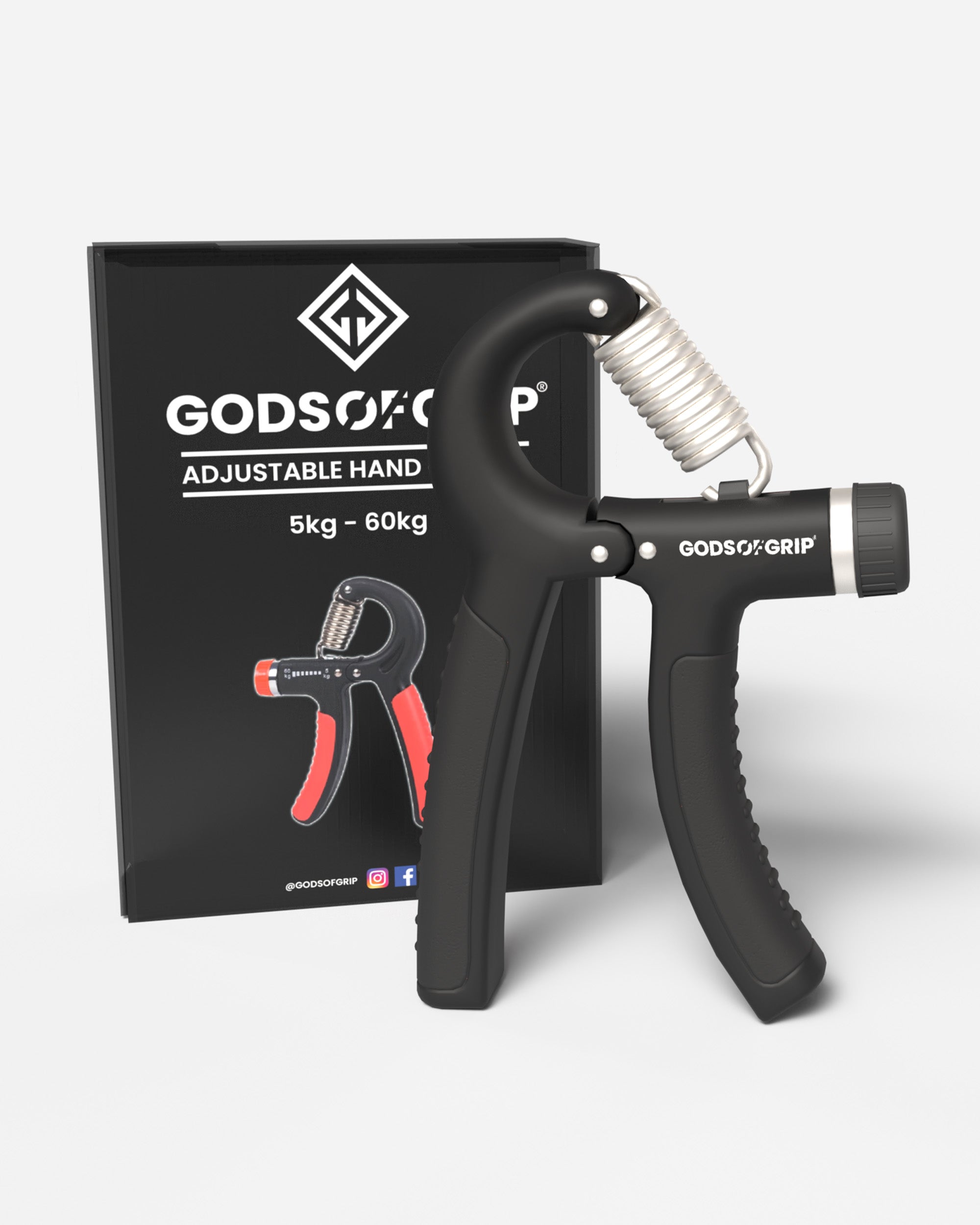Adjustable Hand Gripper Black With Box