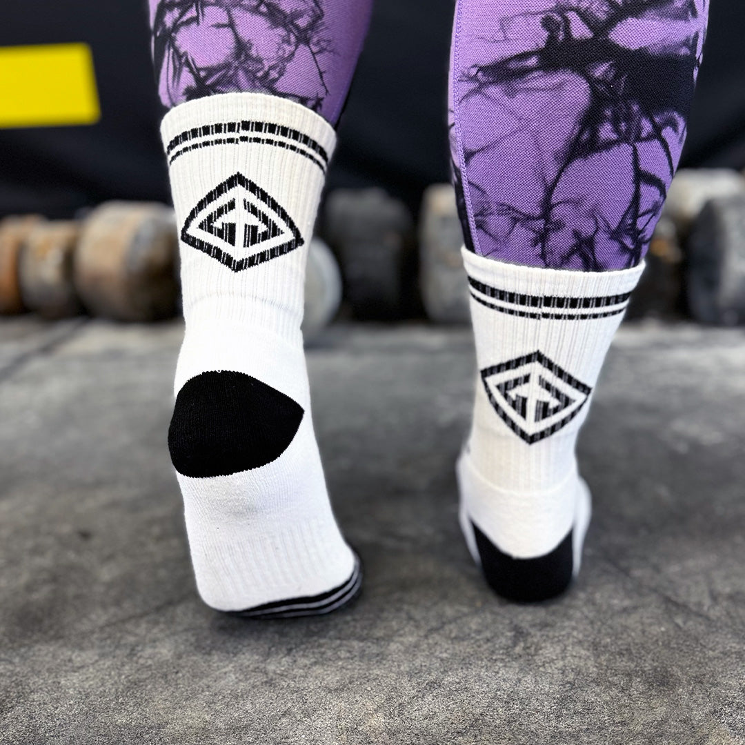 Gods Of Grip Black & White Sports Socks