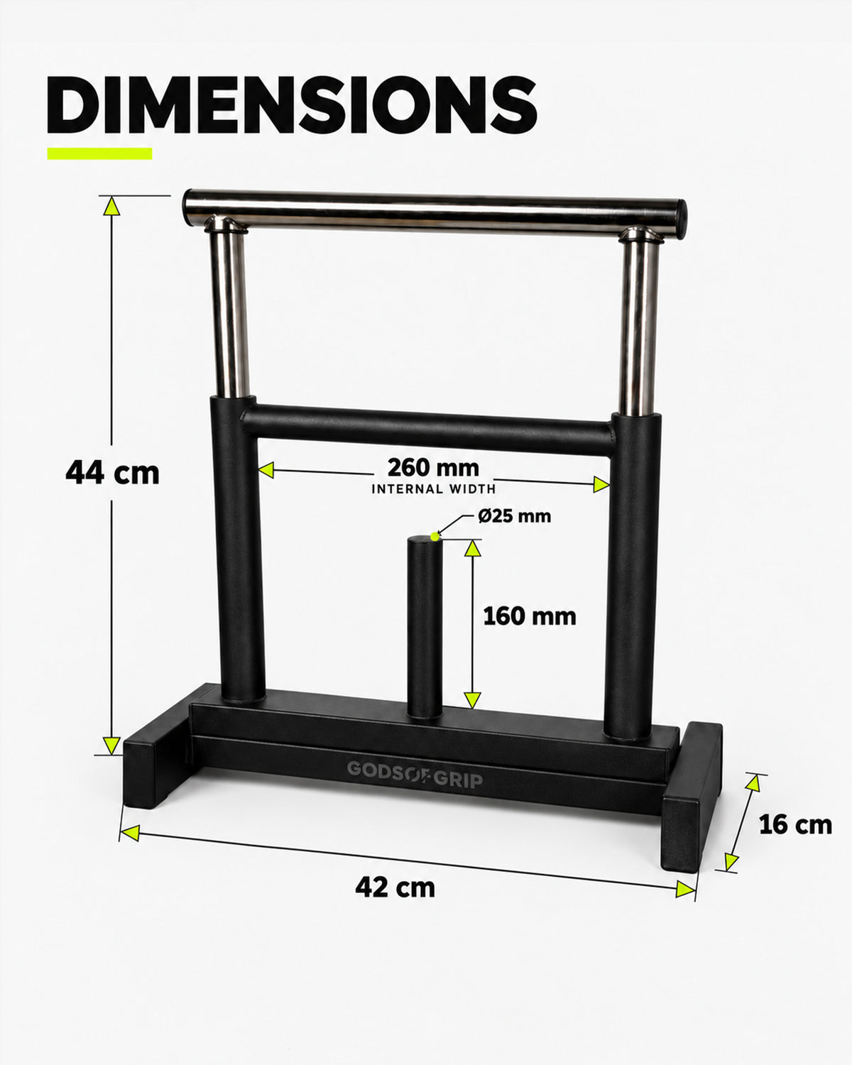Mini Bruce Lee Grip Machine Dimensions