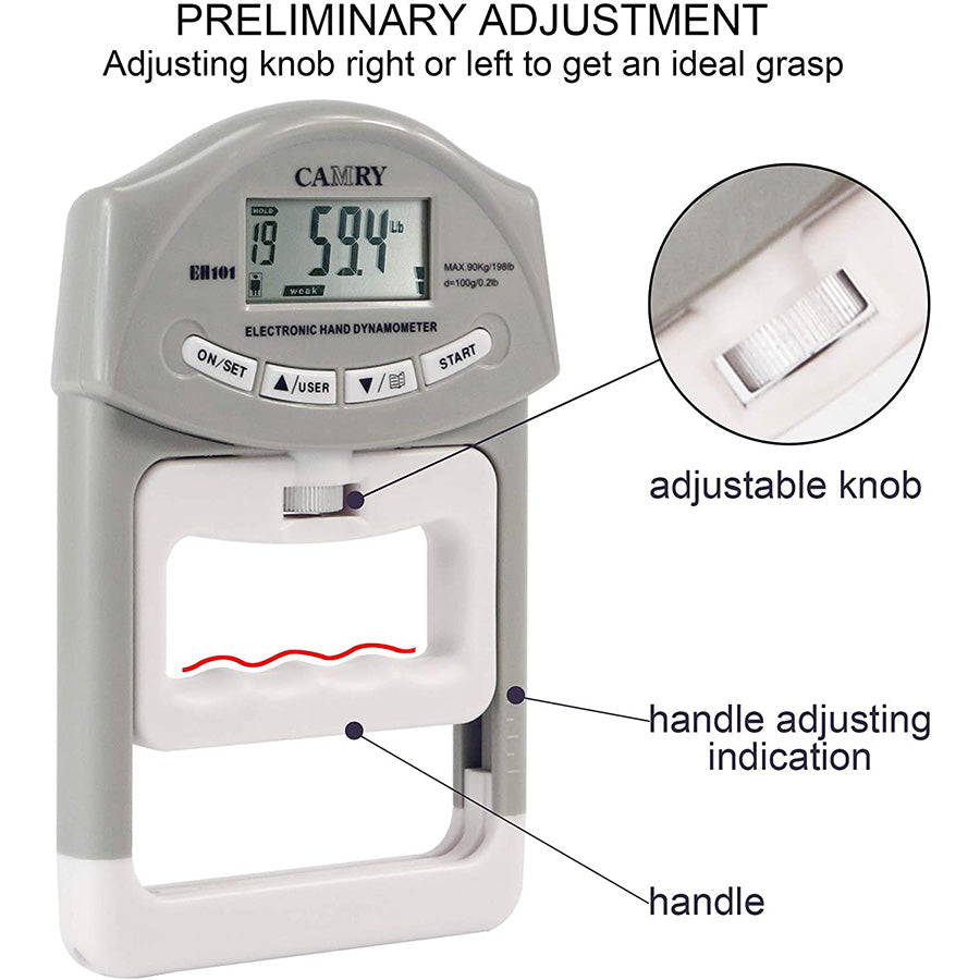 Hand Grip Dynamometer Adjustable Height