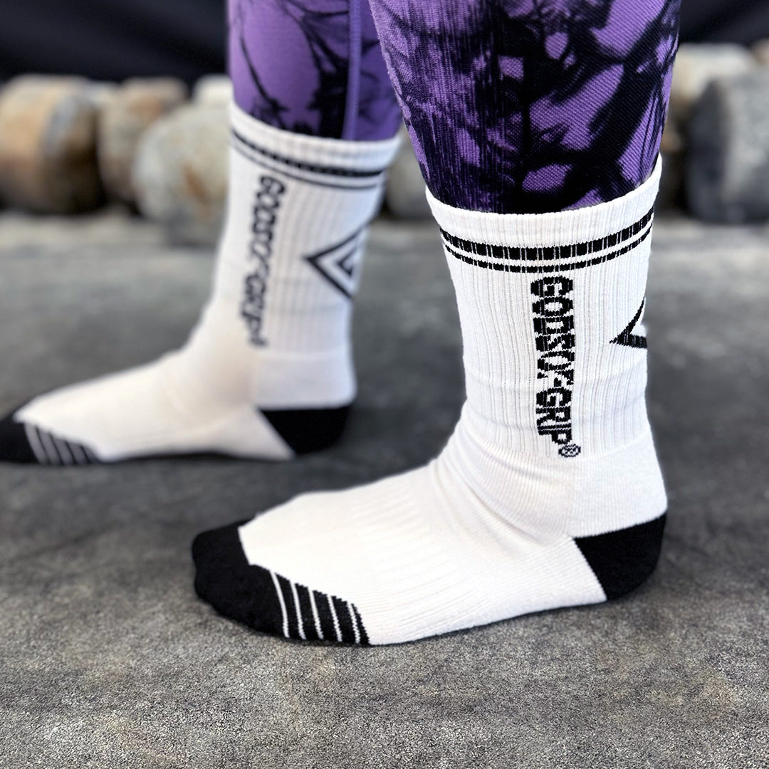 Gods Of Grip Black & White Sports Socks