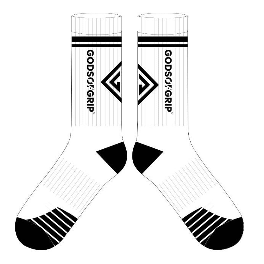 Gods Of Grip Black & White Sports Socks