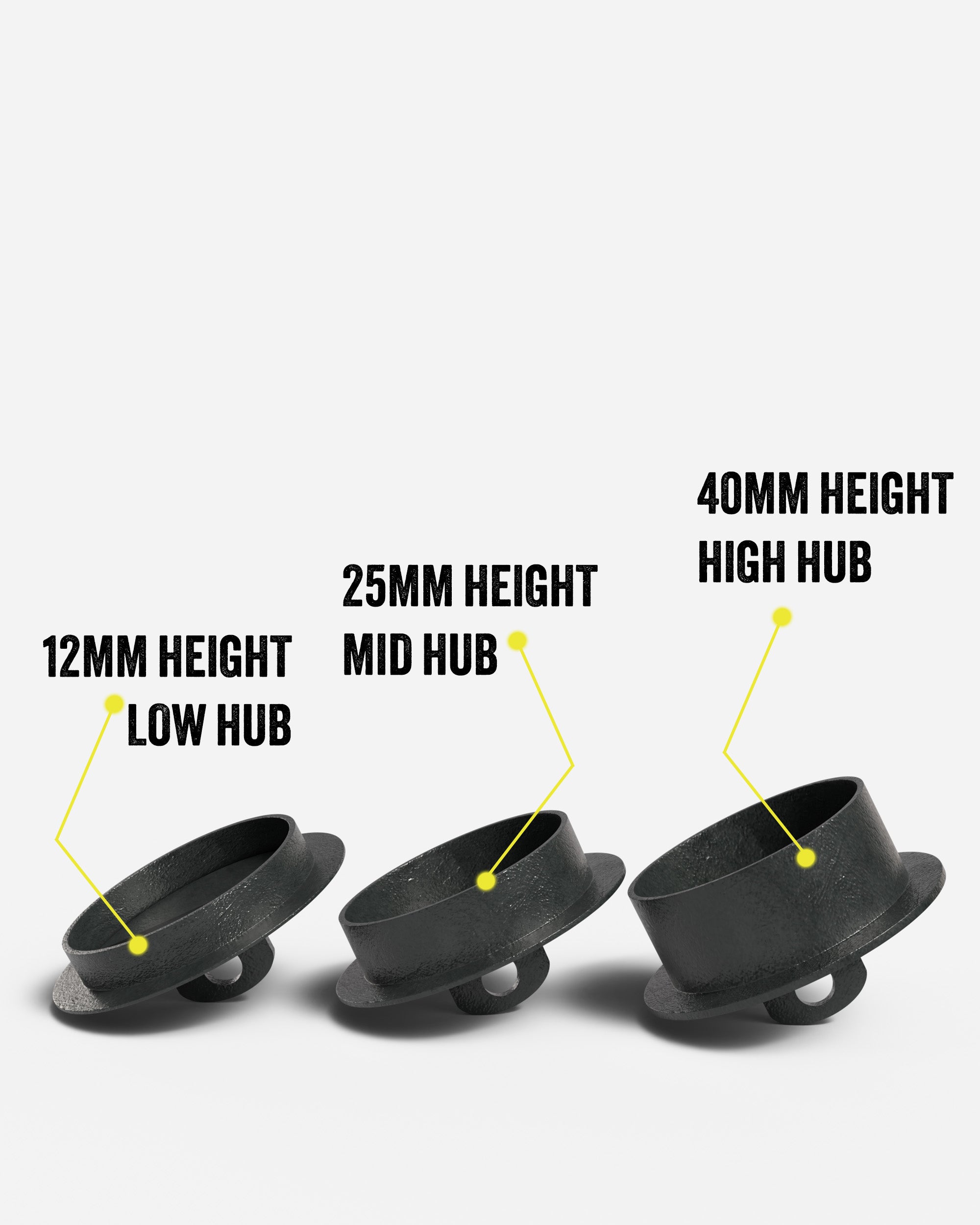 Hub Pinch Grip Training Tool height comparison
