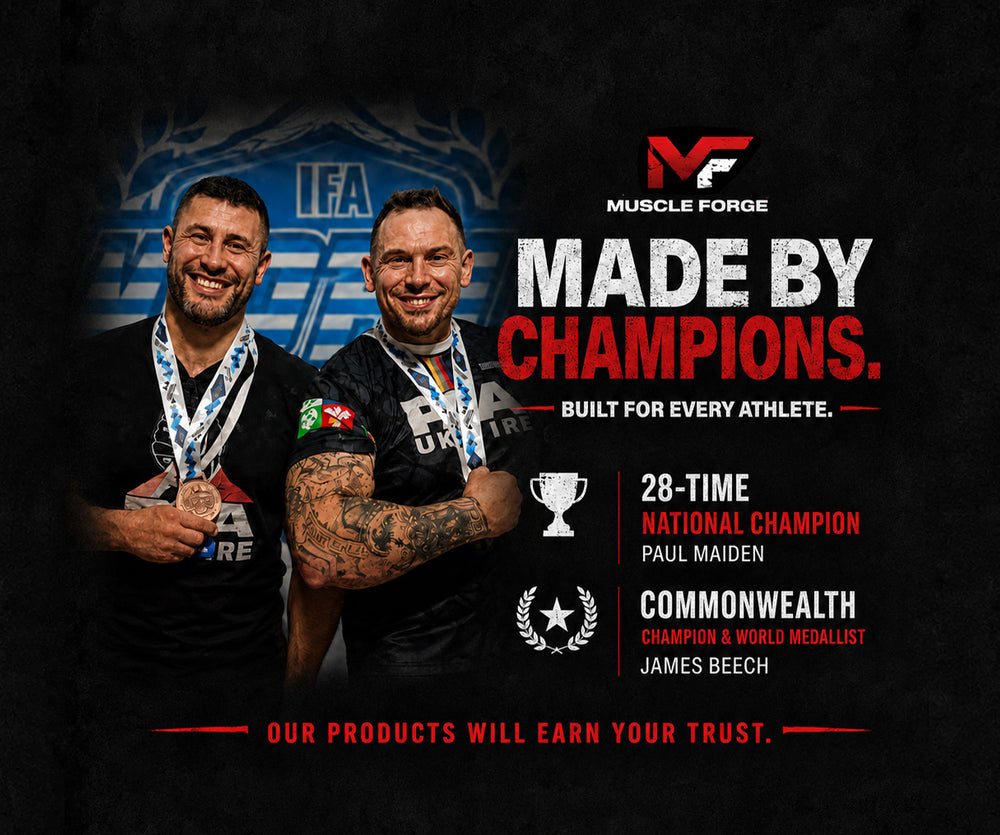 muscle forge made by champions supplements banner mobile