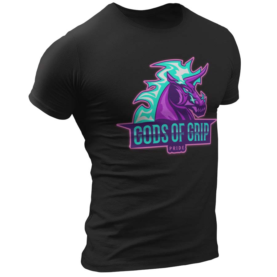Unicorn Pride Gods Of Grip T-Shirt #colour_black
