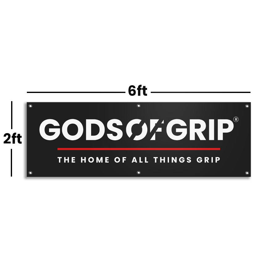 Gods Of Grip Red Horizontal Banner 6ft